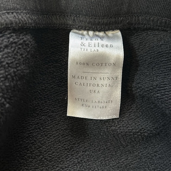 FRANK and EILEEN Catherine Sweatpant Favorite Pant Black Triple Fleece Sz L NEW - Picture 11 of 15